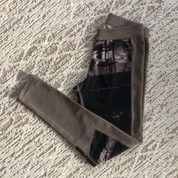 Adidas Climalite Techfit Colorblock Leggings - Tan/Black - Picture 3 of 12